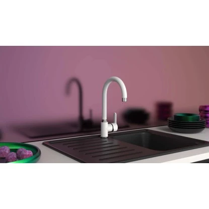 Eisl Spültischarmatur Diziani Weiß-Chrom 8 Eisl Spültischarmatur Diziani Weiß-Chrom – Bild 8