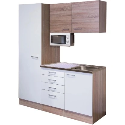 Flex-Well Singleküche 150 Cm Florida Weiß-Sonoma Eich 2 Flex-Well Singleküche 150 Cm Florida Weiß-Sonoma Eich – Bild 2