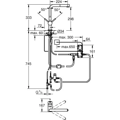 Grohe Elektronische Einhand-Küchenarmatur FlairTouch Chrom 2 Grohe Elektronische Einhand-Küchenarmatur FlairTouch Chrom – Bild 2