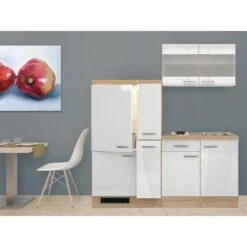 Flex-Well Exclusiv Küchenzeile Valero 190 Cm Hochglanz Weiß-Sonoma Eiche 5 Flex-Well Exclusiv Küchenzeile Valero 190 Cm Hochglanz Weiß-Sonoma Eiche -Geschäft Für Heimküche uechenzeile valero 190cm 2